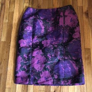 Purple Floral Mario Serrano Skirt